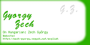 gyorgy zech business card